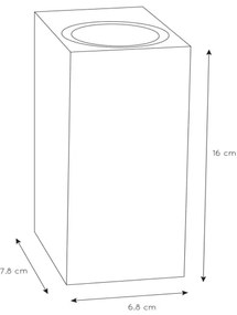 Lucide 69800/02/31 - Kültéri fali lámpa ZARO 2xGU10/35W/230V IP44 fehér
