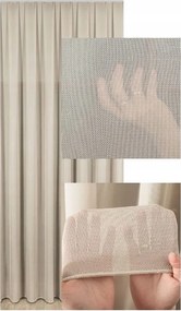 Függöny Bézs Sima Háló Nappali Hullám Szalaggal Sz.240x240