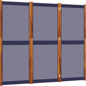 vidaXL sötétkék 3 paneles térelválasztó 210 x 180 cm