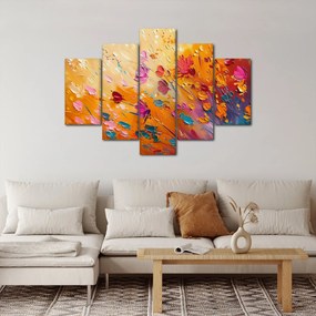 Kép - Színes virágok festése (150x105 cm)