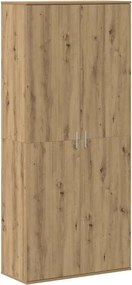 vidaXL Highboard kézműves tölgy 80 x 35 x 180 cm Faanyag