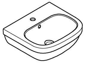 GROHE 39324000 - EURO CERAMIC mosdó 450 × 400 mm kerámia/fehér