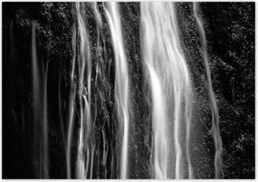 Poszterek 100x70 Vízesés Fekete-fehér