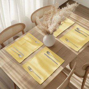 Goldea lenvászon keveréket tartalmazó reggeliző alátét - sárga - 2db 30 x 40 cm