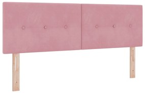 Fejtámla Gombos Mintás Rózsaszín 160 cm Bársony