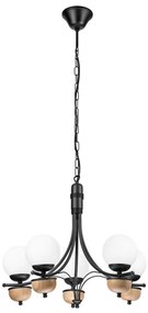 Brilagi - LED Csillár láncon COTTAGE 5xG9/40W/230V bükkfa/fehér