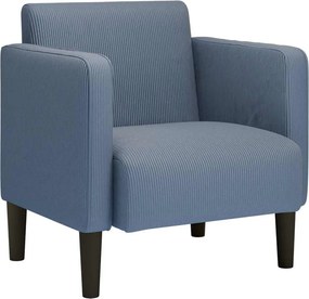 vidaXL kék kordbársony szövet kanapészék karfás szék 54 cm