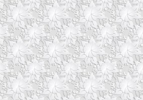 Fotótapéta Virágok Minimalizmus Fehér Vinyl szürke 416x290 +ragasztó