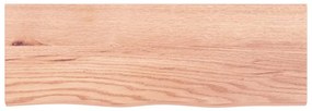világosbarna kezelt tömör tölgyfa fali polc 80x30x2 cm