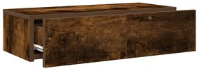 Falipolc fiókokkal füstölt tölgy 60x26,5x15 cm műszaki fa