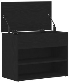 vidaXL Ülőpad Fekete Tölgy 60x30x45 cm Műanyag