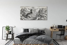 Akrilkép Jézus rajz emberek 100x50 cm