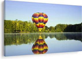 Hőlégballon a tónál képe (90x60 cm)