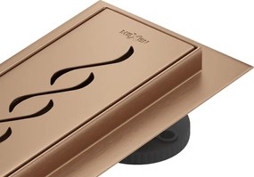 Mexen Flat 360° M18 forgatható vonalvezető 60 cm, kefélt réz - 1C23060-40