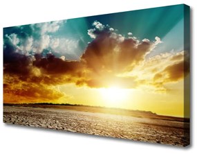 Vászonkép Sun Desert Landscape 120x60 cm