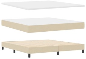 Boxspring Ágy Matraccal &amp; LED Bézs 180x200 cm Szövet