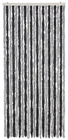 szürke és fekete zsenília rovarfüggöny 90x200 cm