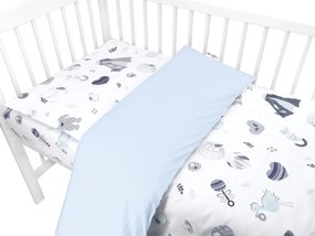 Baby Nellys 2-dílné pamut ágynemű, Új szerelem Baby - kék 135x100