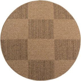 Barna kerek kültéri-beltéri szőnyeg ø 120 cm Timber 1405 – Ayyildiz Carpets