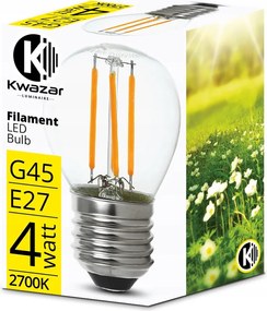 Led izzó E27 Filament 4W Edison G45 Kis Golyó dekoratív loft fényfüzér