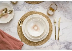 24 darabos bézs porcelán étkészlet