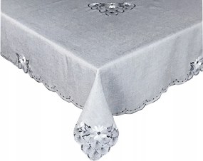 Abrosz Asztalra 150x260 Szürke Dekoratív Hímzéssel