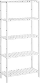 Bambusz polc fürdőszobába, konyhába, 5 szintes 60x26x130cm