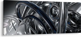 Kék és szürke absztrakció kép (120x50 cm)