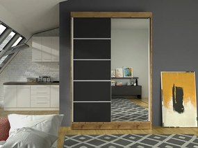Ruhásszekrény Lawana 3 (artisan + fekete). 1069206