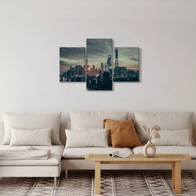 Város képe alkonyatkor (90x60 cm)