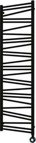 Radiátor elektromos SAT Lilon 169,5x50 cm fekete matt SATRALI1695500EBL