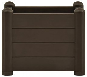 kávébarna kerti PP magaságyás 43 x 43 x 35 cm