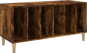 vidaXL füstös tölgy színű szerelt fa hanglemezszekrény 100x38x48 cm