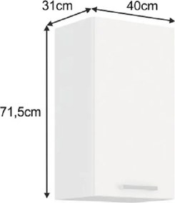 Felsőszekrény, fehér, SPLIT 40 G-72 F