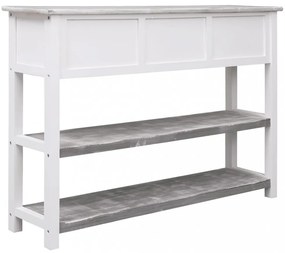antik szürke tömör császárfa tálalószekrény 108 x 30 x 76 cm