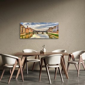Város folyóval képe (120x50 cm)