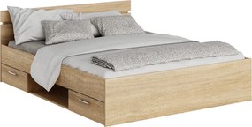 Ágykeret, 160x200, sonoma tölgyfa, MICHIGAN NEW