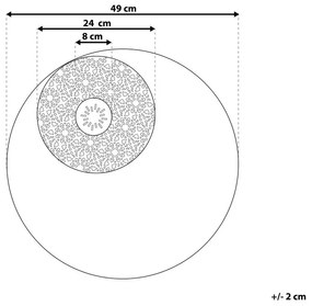 Fekete/Arany/Fehér Fali Dekoráció RUBIDIUM Beliani