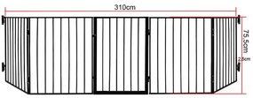 Casaria® Kandalló rostély 310 cm