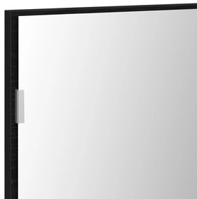 Fürdőszoba Tükörszekrény LED világítással Fekete Tölgy 80x37 cm