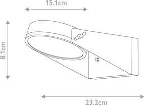 Elstead modern kültéri led lámpa zola szürke elszola IP44