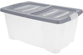 Tárolódoboz kerekekkel 60 × 40 × 27 cm, szürke