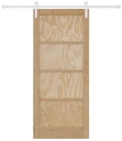 Csúszó Ajtó Természetes és fehér 86 x 198.5 cm