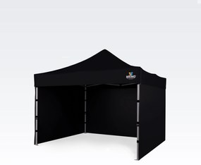 Alumínium vásározó sátor 3x3m: Gyorsaság és megbízhatóság nonprofit egyesületek és klubok számára - plusz 3 oldalfal - Fekete
