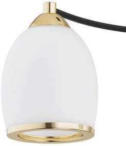 Argon 6144 - Csillár rúdon AVILA PLUS 3xE27/15W/230V fekete/arany/fehér