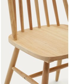 Natúr színű kaucsukfa étkezőszék szett 2 db-os – Kave Home