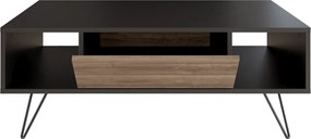 Mistico dohányzóasztal, fekete-dió, 120 cm
