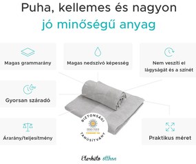 CARRARA törölköző szett 30x30 cm világosszürke 100% pamut, 3 db