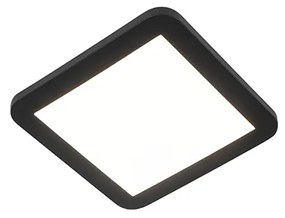 Mennyezeti lámpa fekete 22,5 cm LED-del 3 fokozatban szabályozható IP44 - Steve