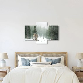 Leopárd a hóban képe (90x60 cm)